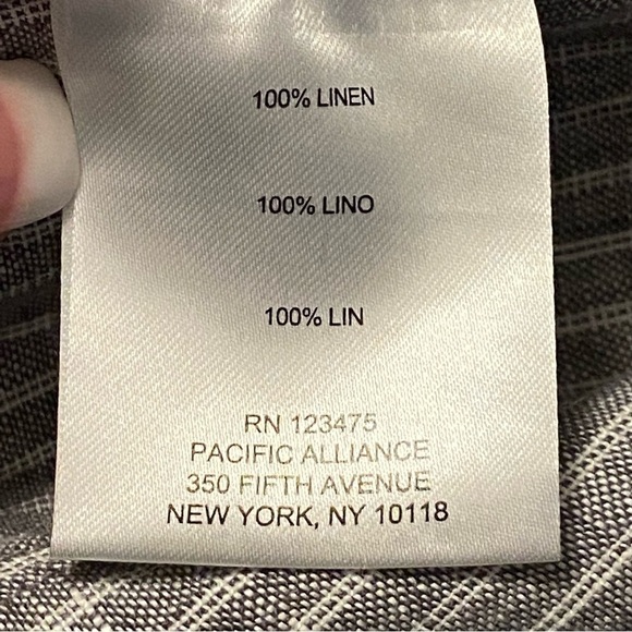 ELLEN TRACY / Striped Linen Pants Size S - Picture 4 of 12